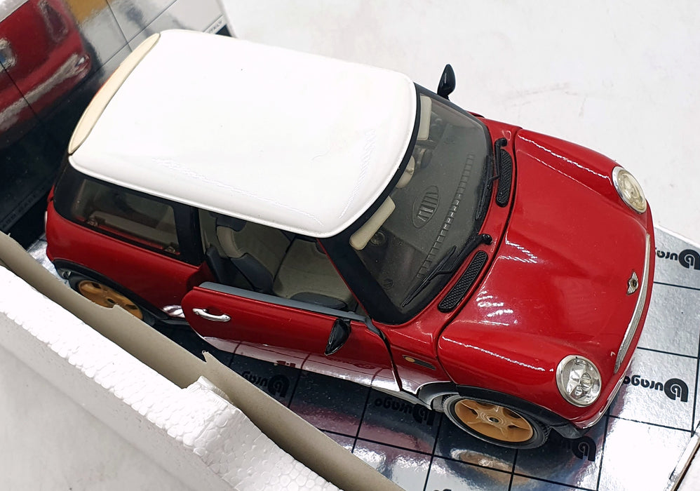 Burago 1/18 Scale Diecast 3379 - Mini Cooper 2000 - Red White