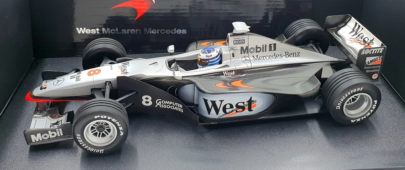 Minichamps 1/18 Scale Diecast West8 - West Mercedes McLaren - Hakkinen #8