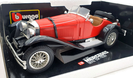 Burago 1/18 Scale Diecast 3009 - Mercedes Benz SSK 1928 Red Black