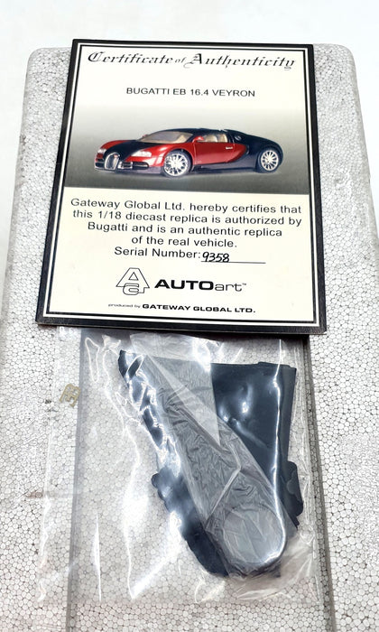 Autoart 1/18 Scale 70901 - Bugatti EB 16.4 Veyron - Black/Red