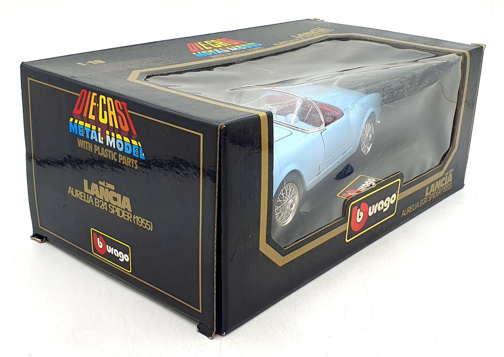 Burago 1/18 Scale 3010 - 1955 Lancia Aurelia B24 Spider - Blue
