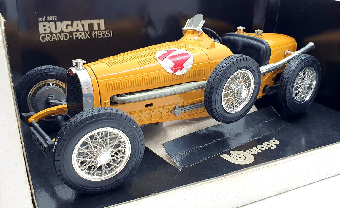 Burago 1/18 Scale 3012 - 1935 Bugatti Grand-Prix #14 - Yellow