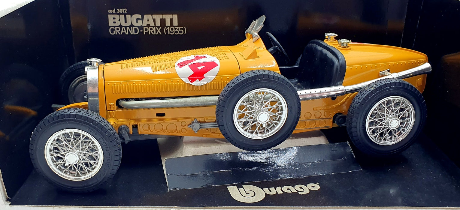 Burago 1/18 Scale 3012 - 1935 Bugatti Grand-Prix #14 - Yellow