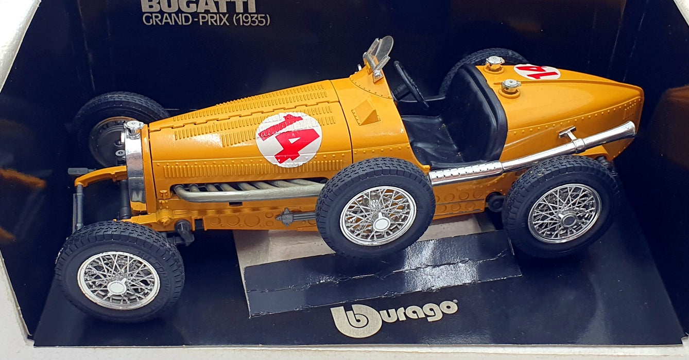 Burago 1/18 Scale 3012 - 1935 Bugatti Grand-Prix #14 - Yellow
