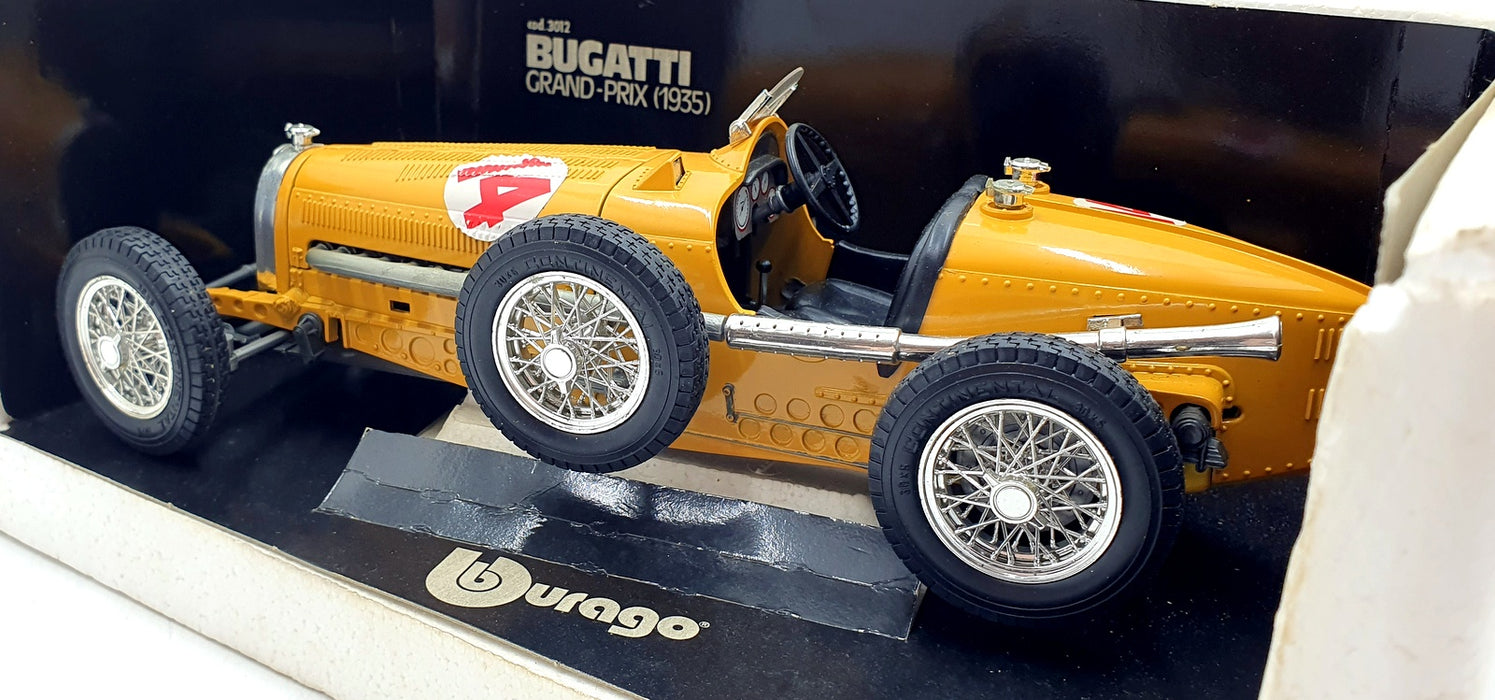 Burago 1/18 Scale 3012 - 1935 Bugatti Grand-Prix #14 - Yellow