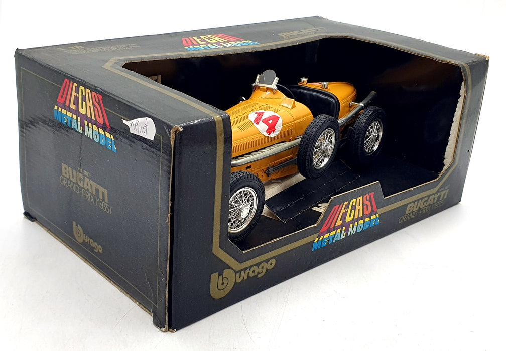 Burago 1/18 Scale 3012 - 1935 Bugatti Grand-Prix #14 - Yellow