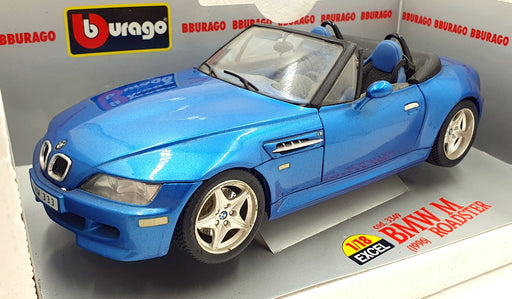 Burago 1/18 scale Diecast 3349 - BMW M Roadster - Metallic Blue