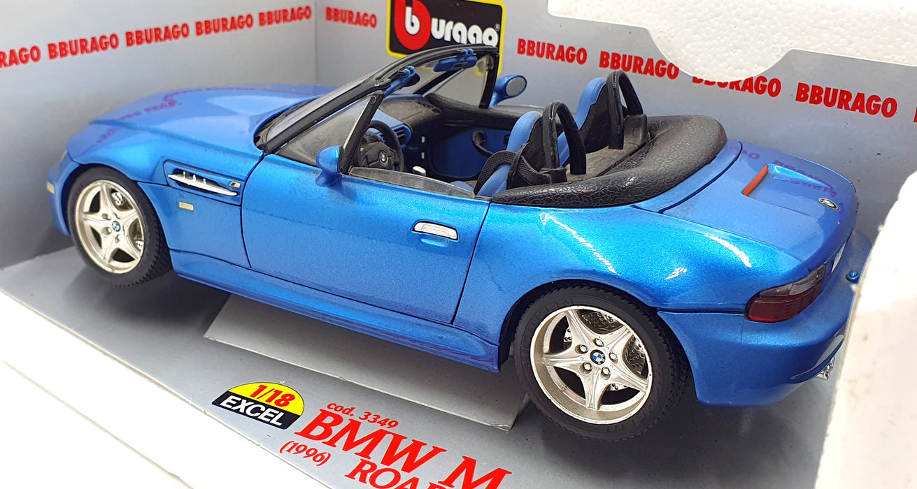 Burago 1/18 scale Diecast 3349 - BMW M Roadster - Metallic Blue