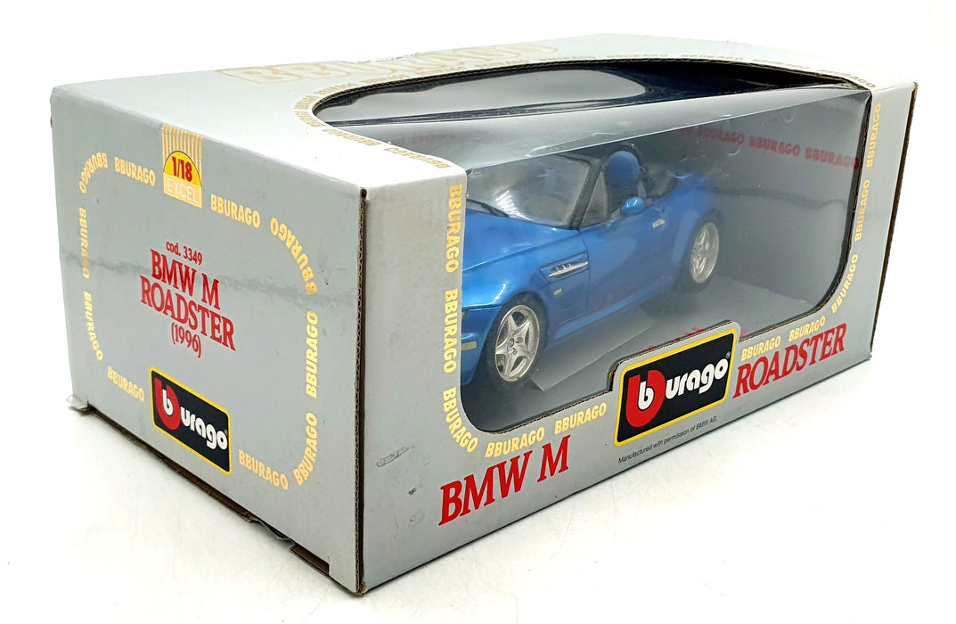 Burago 1/18 scale Diecast 3349 - BMW M Roadster - Metallic Blue