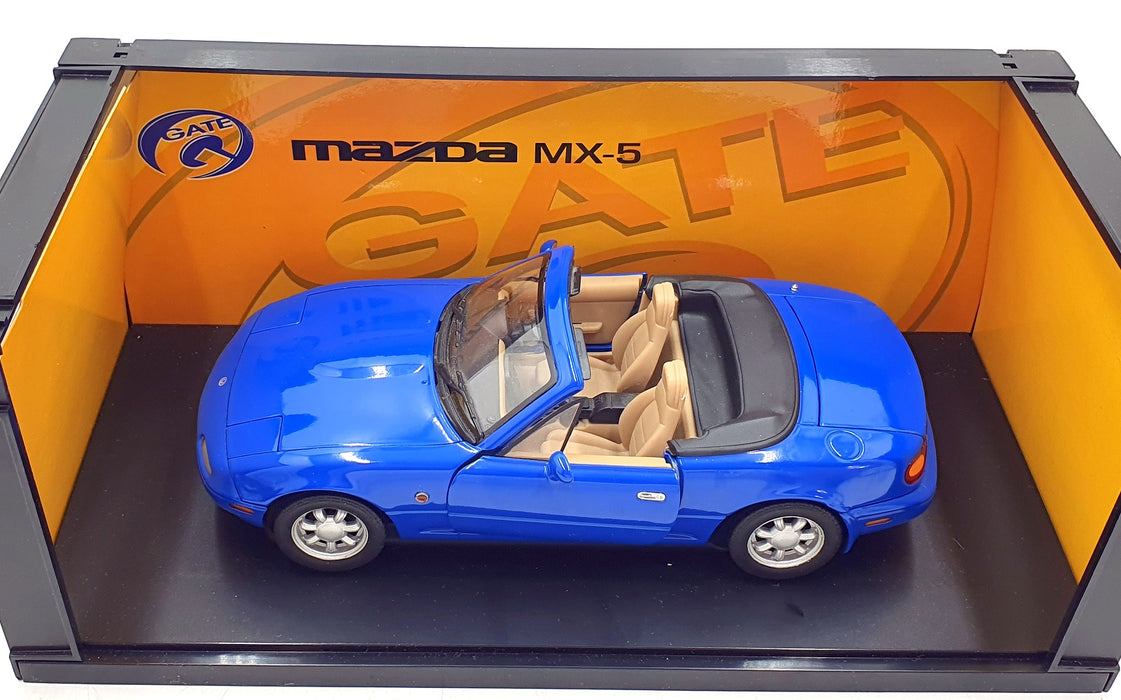 Gate 1/18 scale Diecast 01014 - Mazda MX5 MK1 RH Drive Twilight Blue Mica