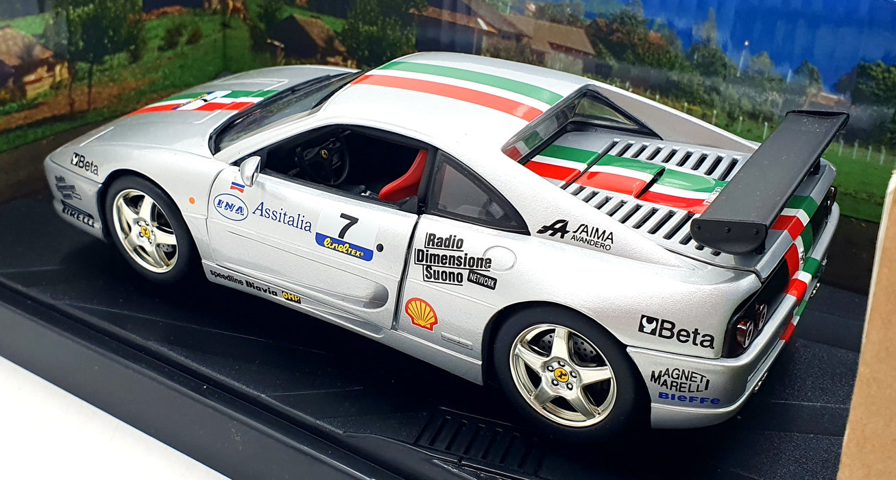 Hot Wheels 1/18 Scale Diecast 23909 - 1998 Ferrari F355 Challenge Silver