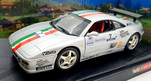 Hot Wheels 1/18 Scale Diecast 23909 - 1998 Ferrari F355 Challenge Silver