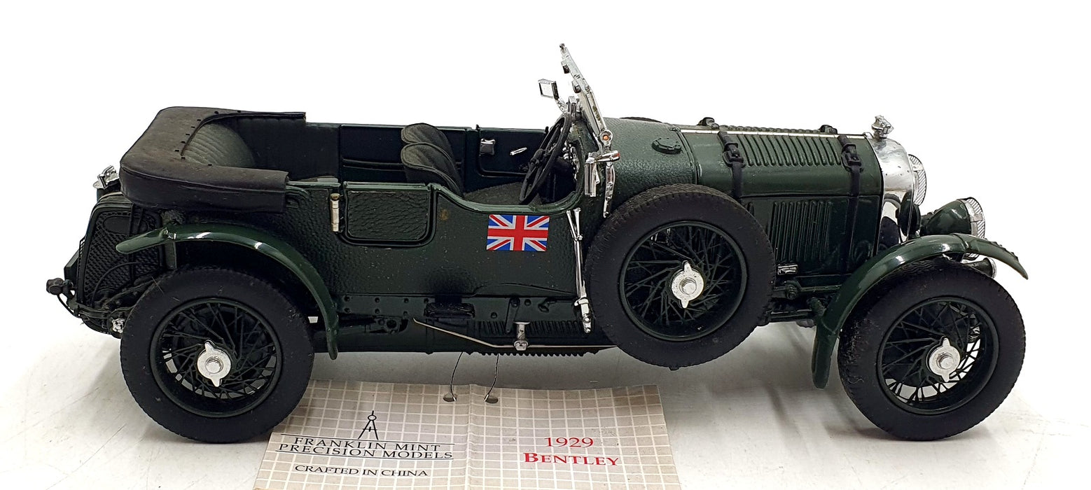 Franklin Mint 1/24 Scale Diecast DC18626L - 1929 Bentley 4.5 Litre Blower Green