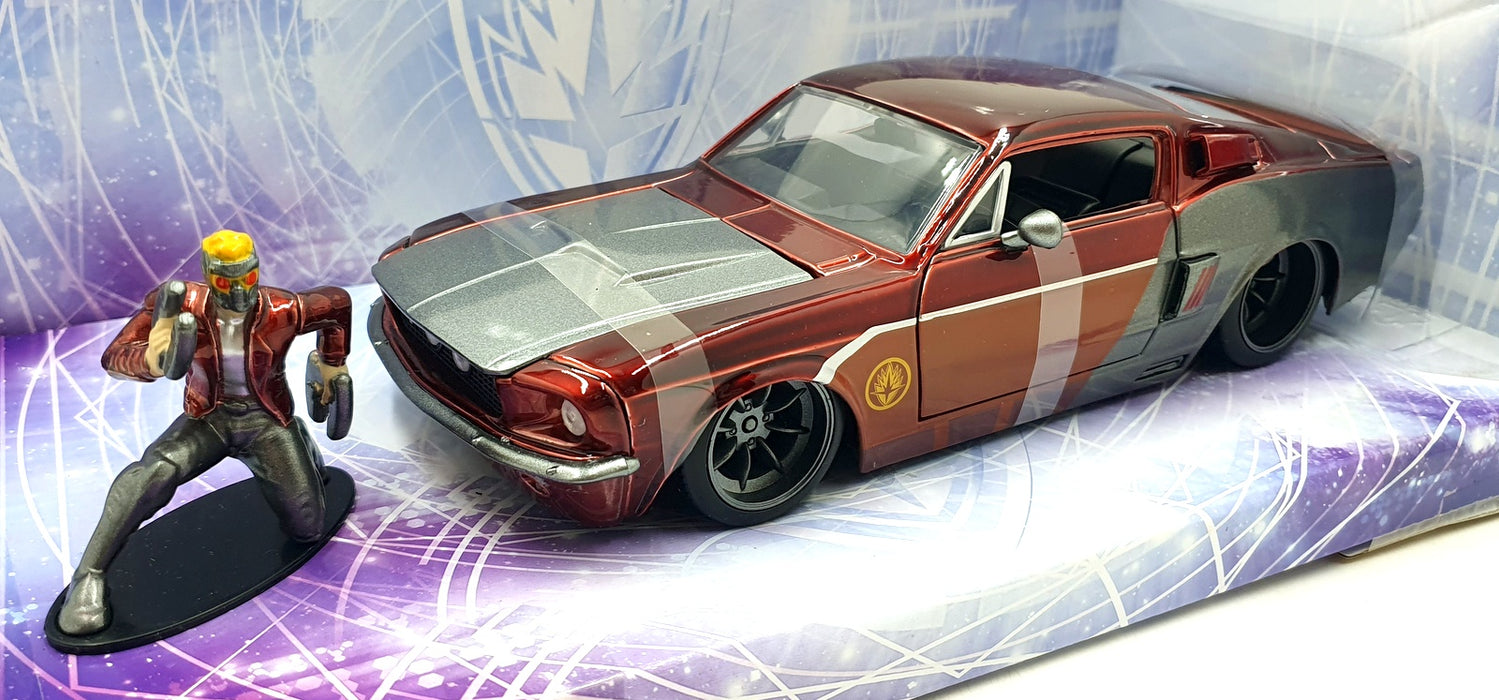 Jada 1/24 Scale 75902 - Star Lord & 1967 Shelby GT-500 - Red/Grey