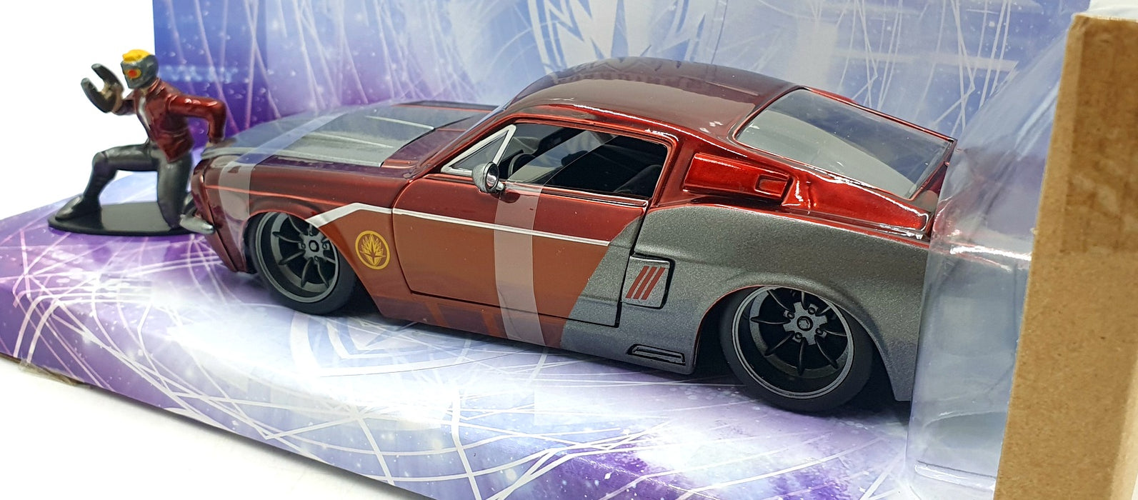 Jada 1/24 Scale 75902 - Star Lord & 1967 Shelby GT-500 - Red/Grey