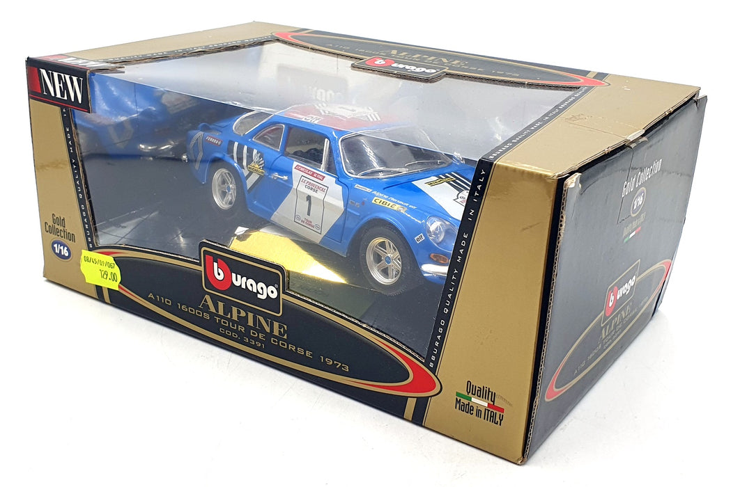 Burago 1/16 Scale Diecast 3391 - Alpine A110 1600S Tour De Corse 1973