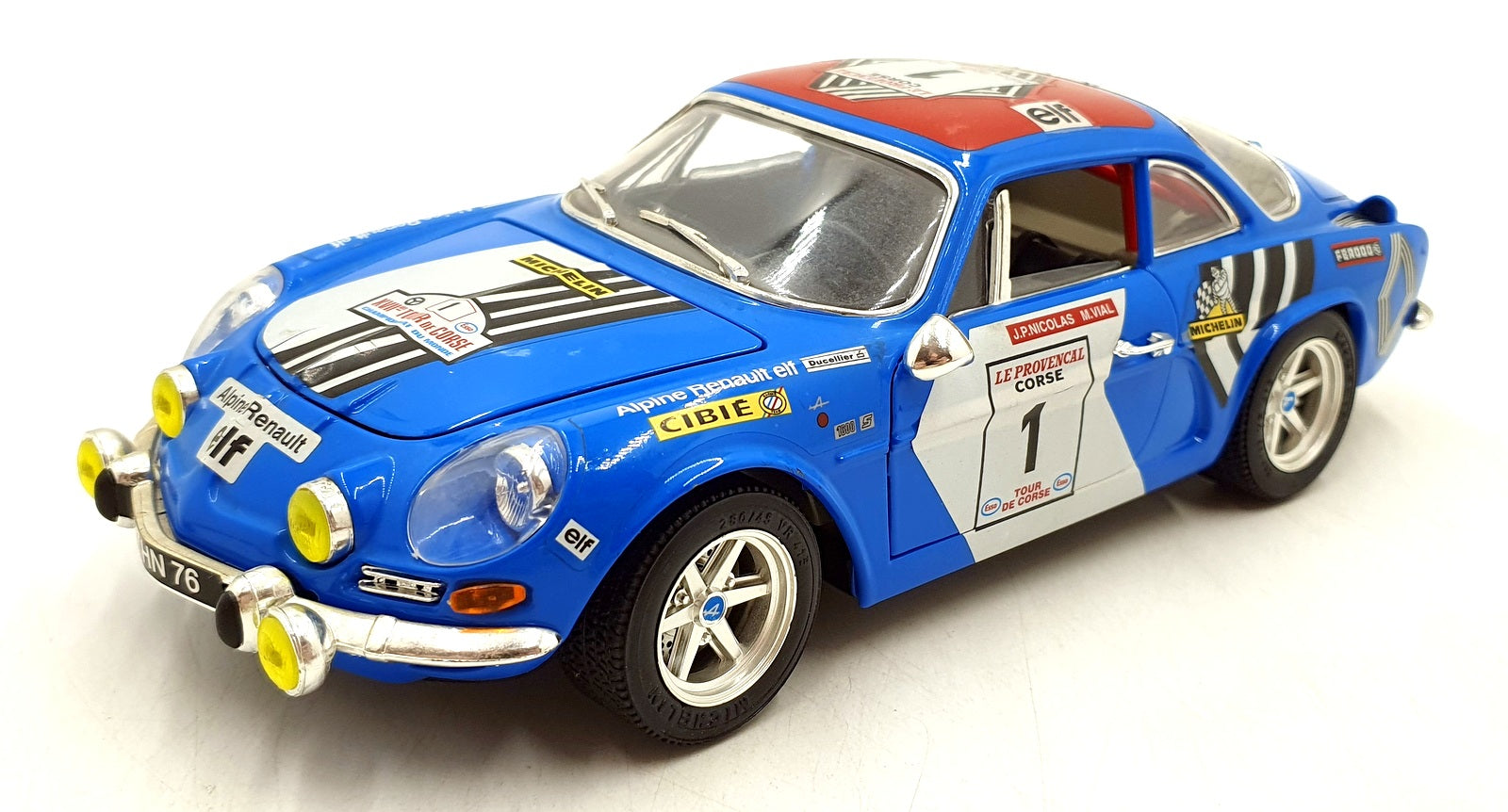 Burago 1/16 Scale Diecast 3391 - Alpine A110 1600S Tour De Corse 1973