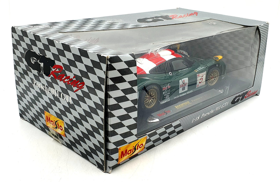 Maisto 1/18 Scale Diecast 56055 - Porsche 911 GT1 98 Zakspeed racing #5 Grau
