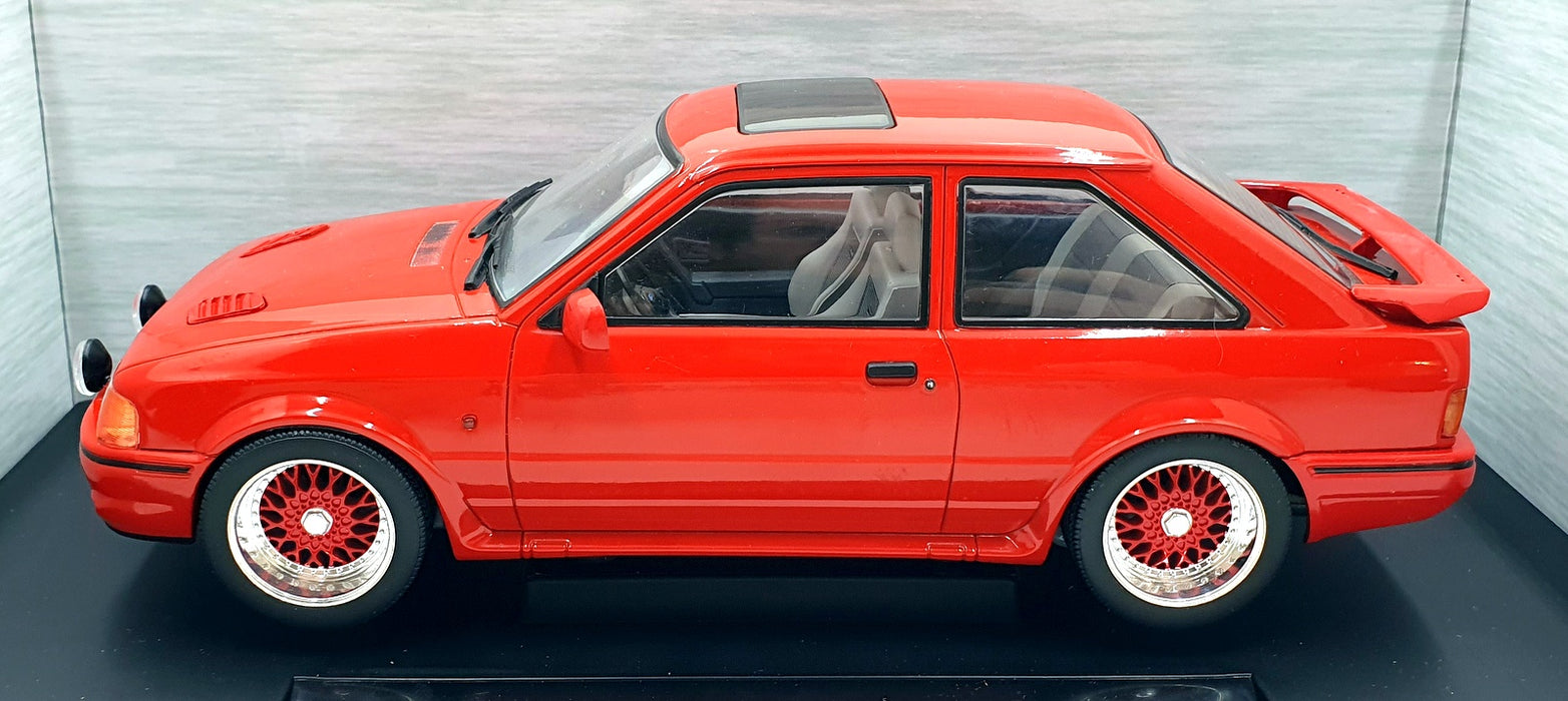 Model Car Group 1/18 Scale Diecast MCG18273 - Ford Escort RS Turbo - Red