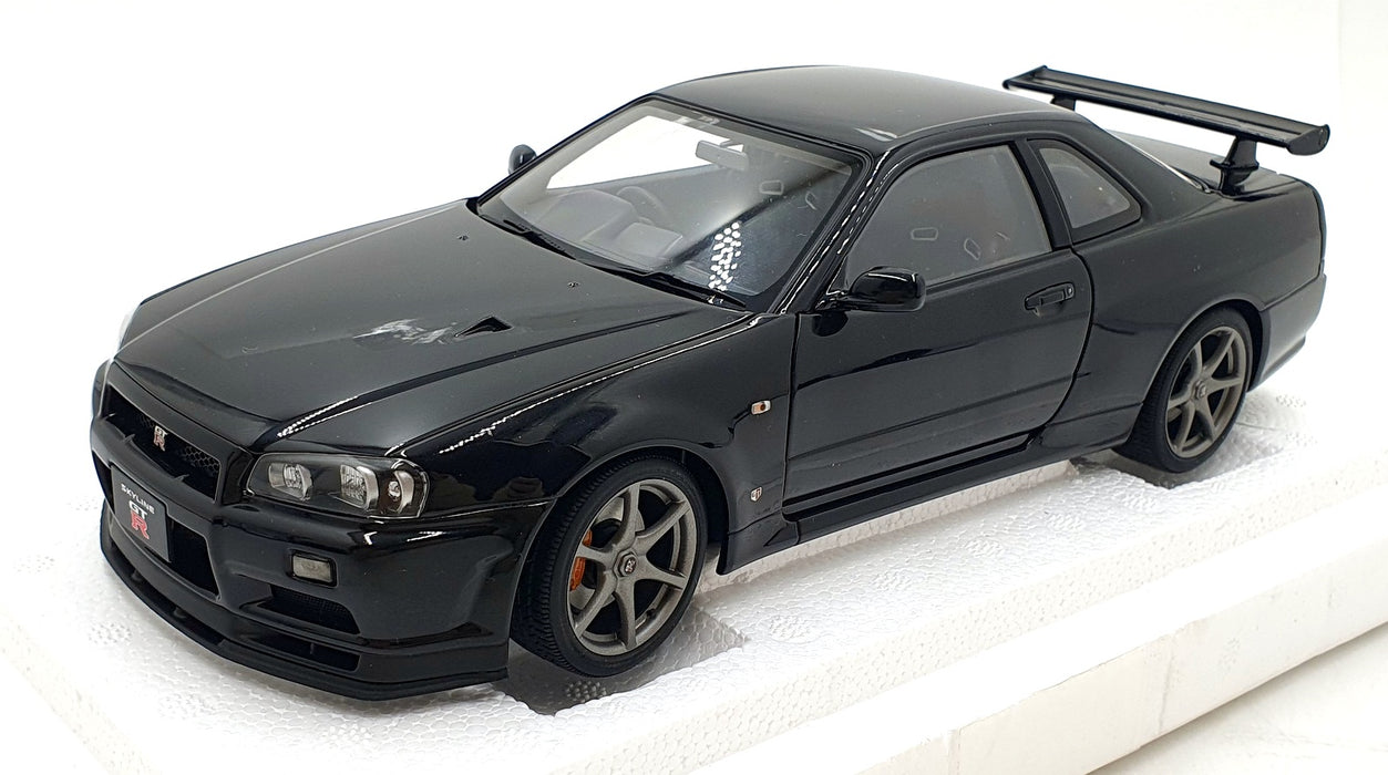 Autoart 1/18 Scale Diecast 77407 - Nissan Skyline Gt-R R34 V-Spec II Black Pearl