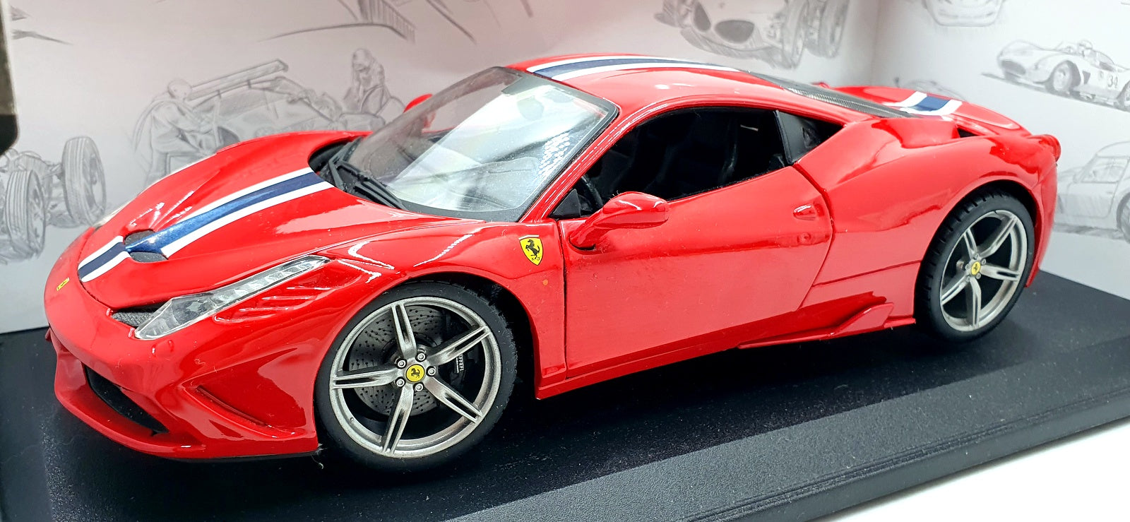Burago 1/18 Scale Diecast 18-16002 - Ferrari 458 Speciale - Red