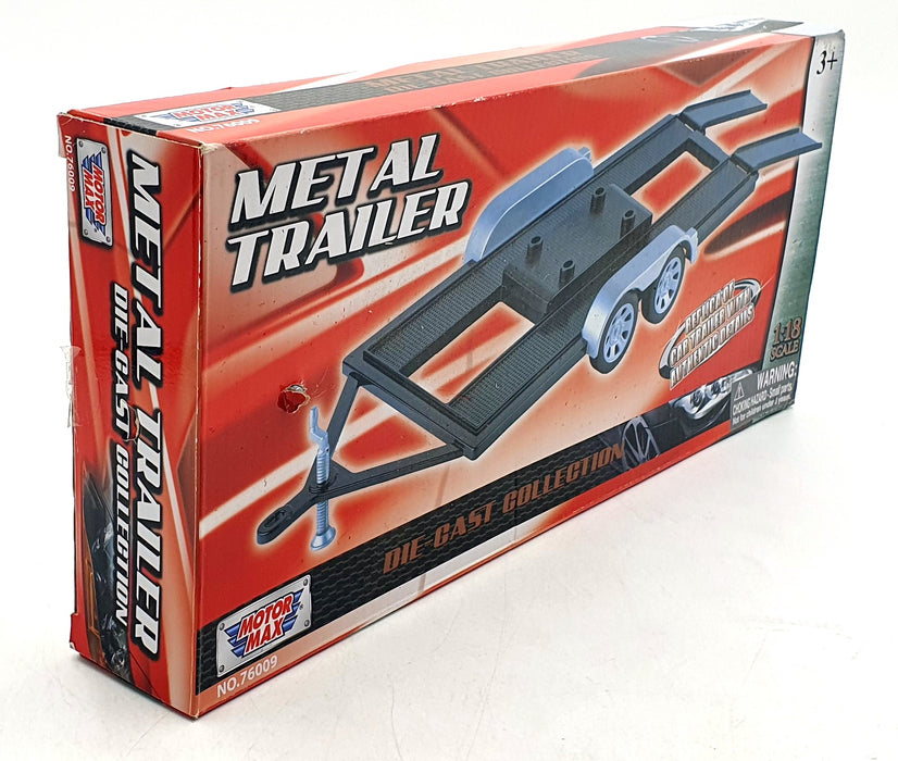 Motor Max 1/18 Scale Diecast 76009 - Metal Car Trailer - With Ramps
