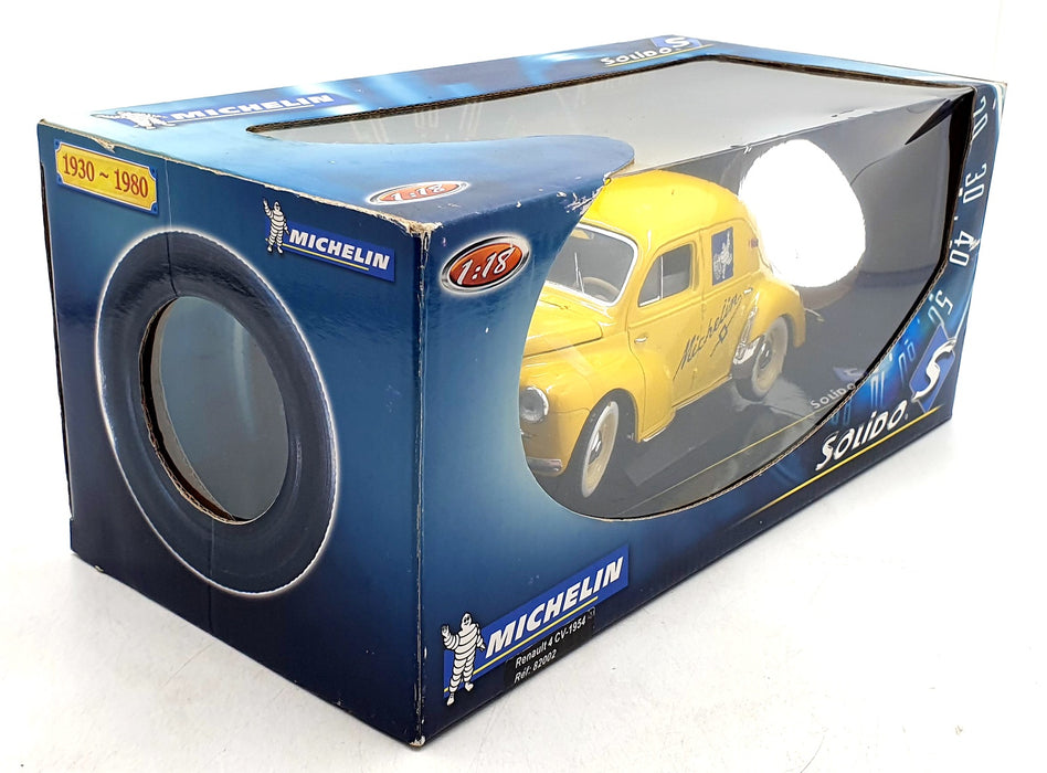 Solido 1/18 Scale Diecast 82002 - Renault 4CV 1954 Michelin - Yellow