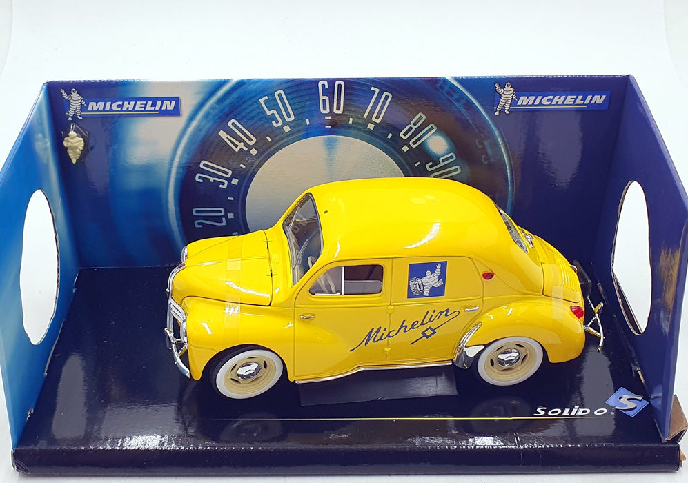 Solido 1/18 Scale Diecast 82002 - Renault 4CV 1954 Michelin - Yellow