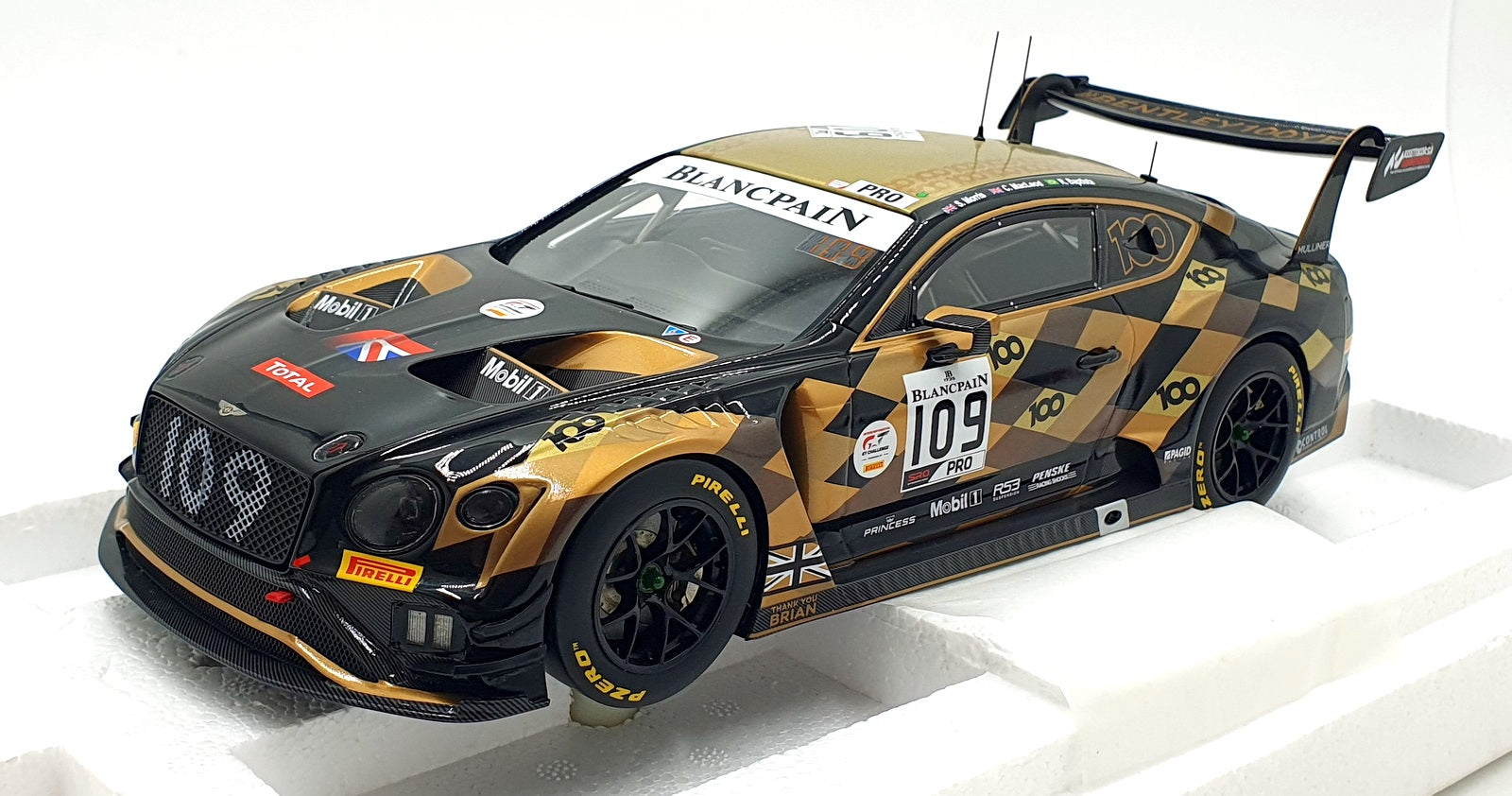 Top Speed 1/18 Scale TS0263 - Bentley Continental GT3 #109 M-Sport 2019 SPA