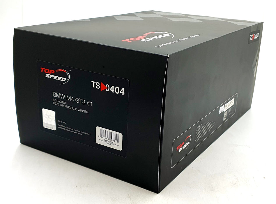 Top Speed 1/18 Scale TS0404 - BMW M4 GT3 #1 ST Racing 2022 Mugello 12H