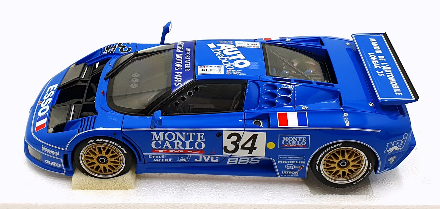 Autoart 1/18 Scale Diecast 89417 - Bugatti EB110 Le Mans 1994 #34 - Blue