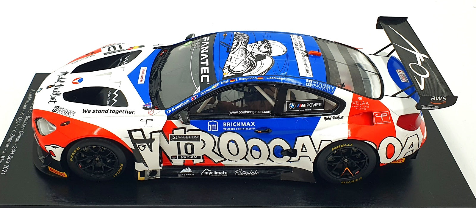 Spark 1/18 Scale 18MV01 - BMW M6 GT3 #10 24h Spa 2021 Vaillante 