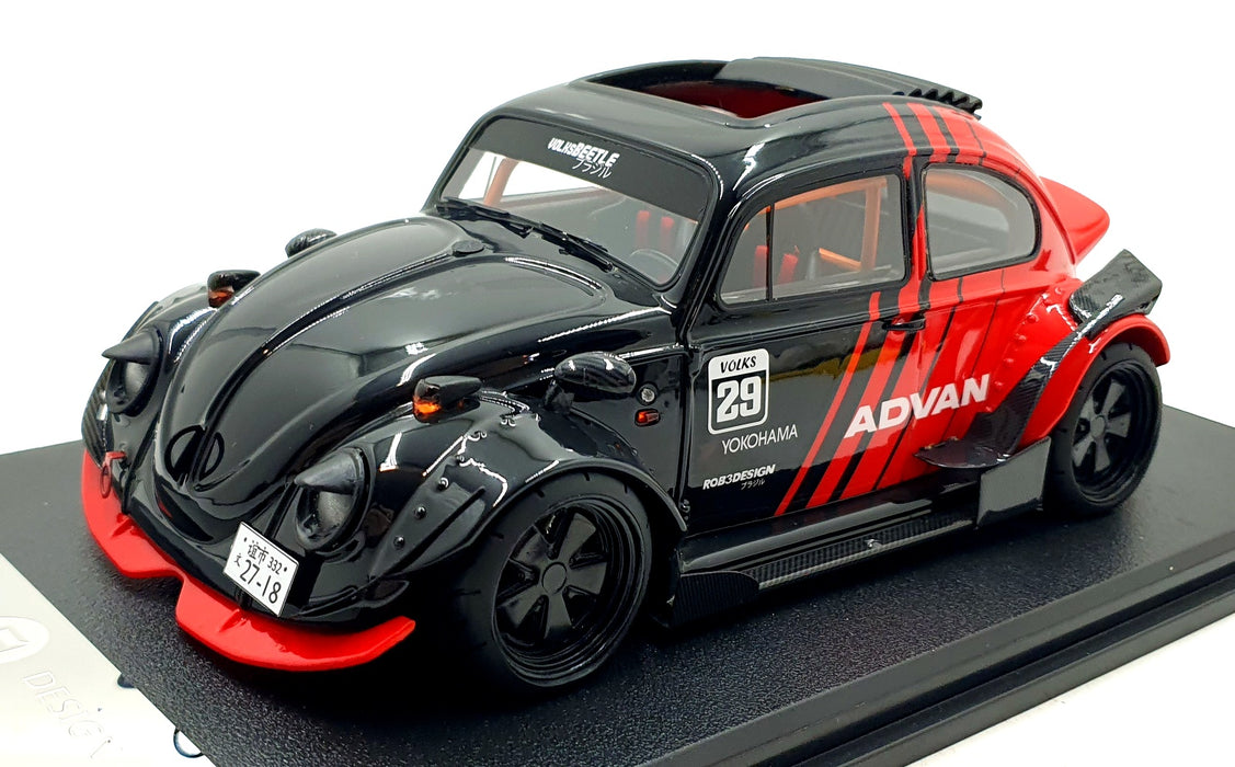 Champion Models 1/18 Scale 131026A - VW Beetle #29 Advan - Black/Red