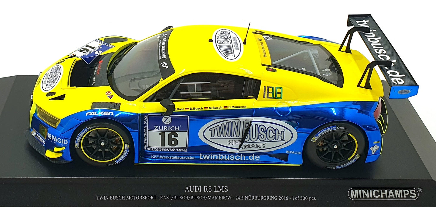 Minichamps 1/18 Scale 155 161116 - Audi R8 LMS Twin Busch Nurburgring 2016 #16