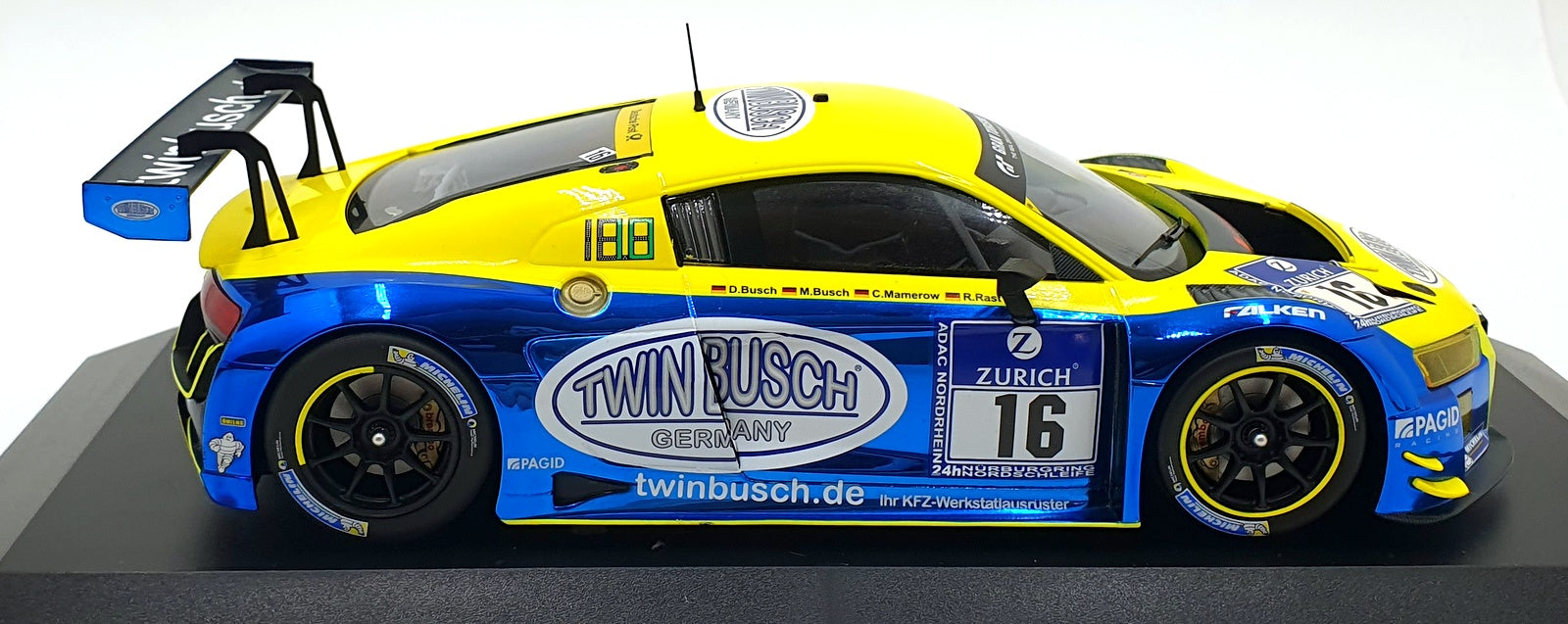 Minichamps 1/18 Scale 155 161116 - Audi R8 LMS Twin Busch Nurburgring 2016 #16