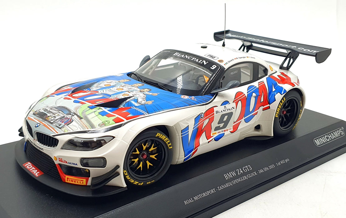 Minichamps 1/18 Scale 151 152309 - BMW Z4 GT3 ROAL Motorsport Spa 2015