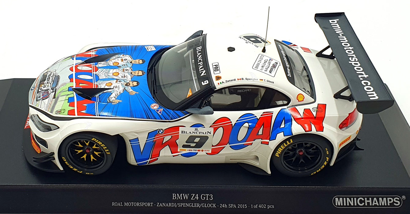 Minichamps 1/18 Scale 151 152309 - BMW Z4 GT3 ROAL Motorsport Spa 2015