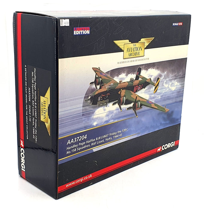 Corgi 1/72 Scale Diecast AA37204 Handley Page Halifax B.III LV607 158 Sqn1944 45