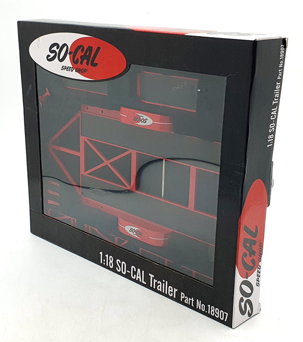 GMP Greenlight 1/18 Scale Diecast Car Trailer 18907 - So Cal Trailer - Red