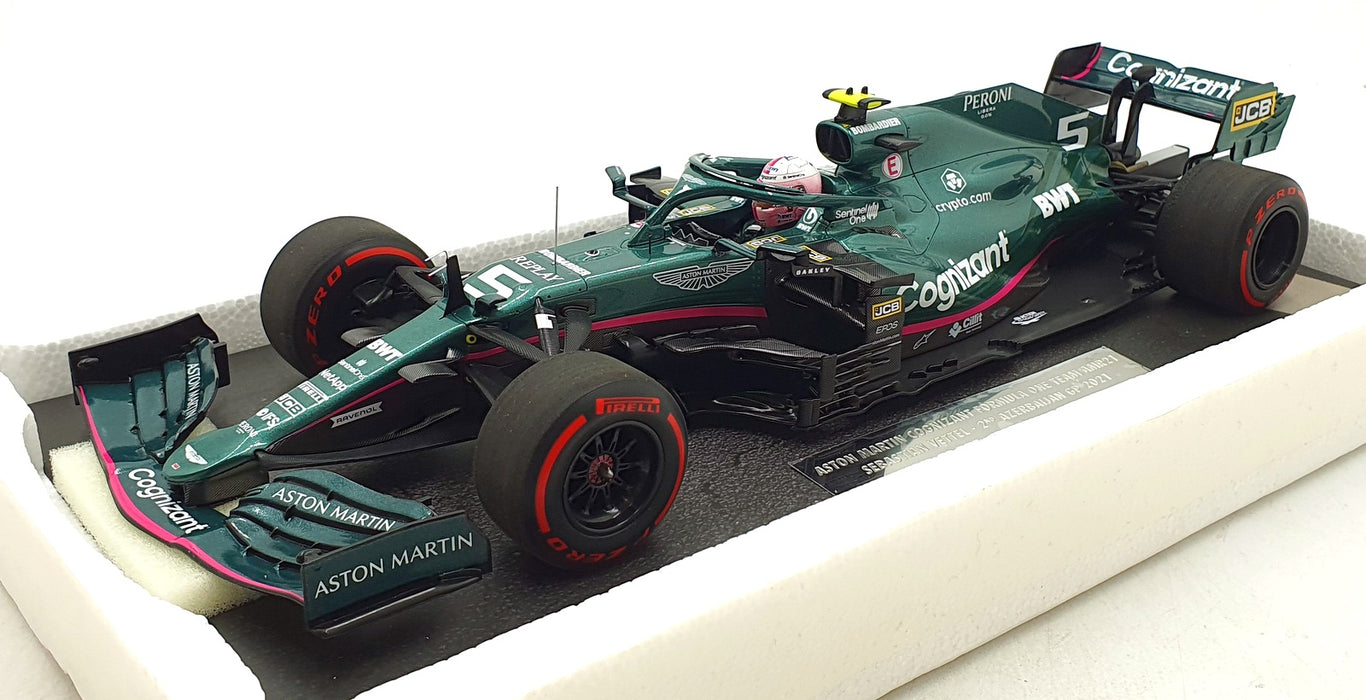 Minichamps 1/18 Scale 117 210705 F1 Aston Martin AMR21 Azerbaijan GP 2021 Vettel