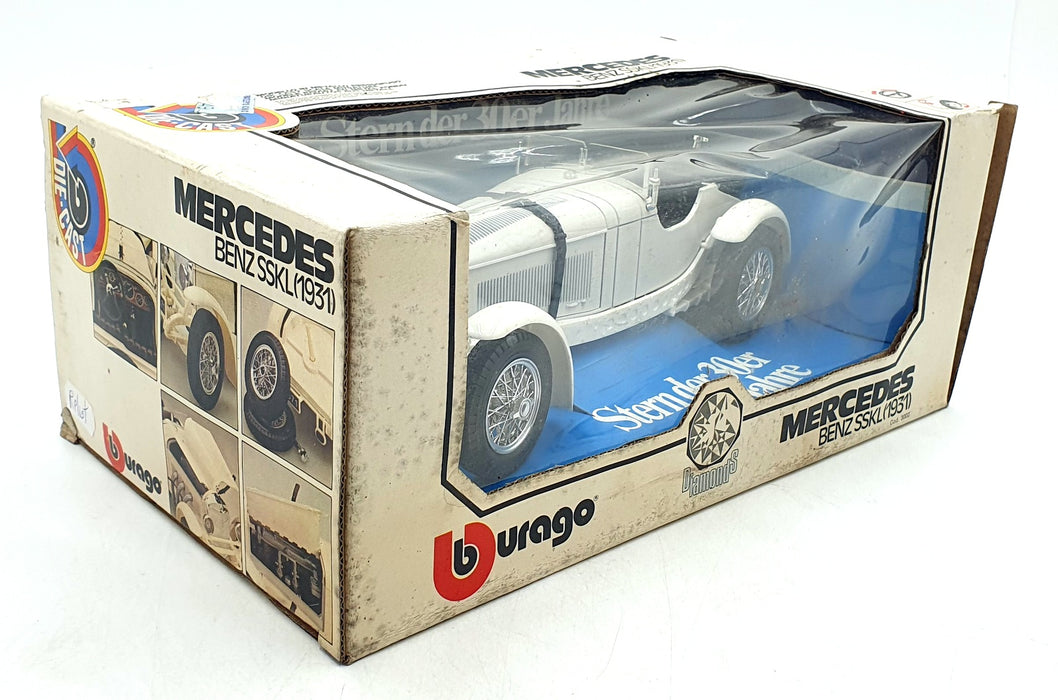 Burago 1/18 Scale 3002 - 1931 Mercedes Benz SSKL - White