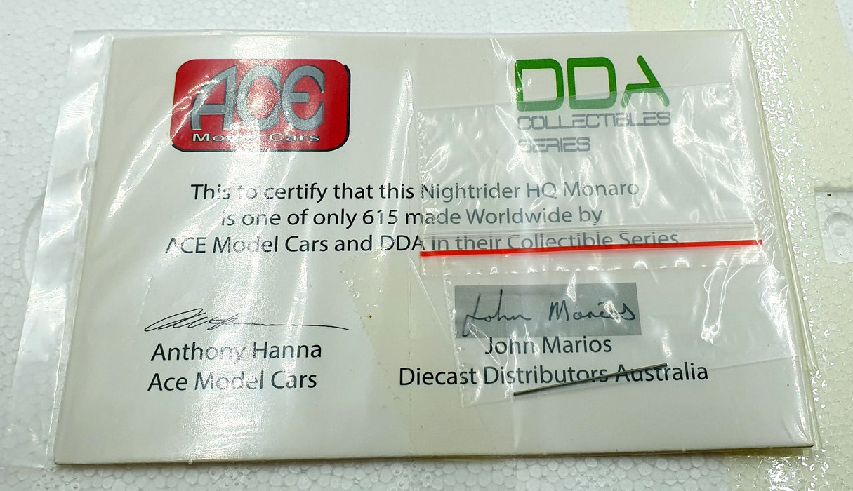 Ace Model Cars 1/18 Scale ACEMON1 - The Nightrider HQ Monaro - Dark Blue