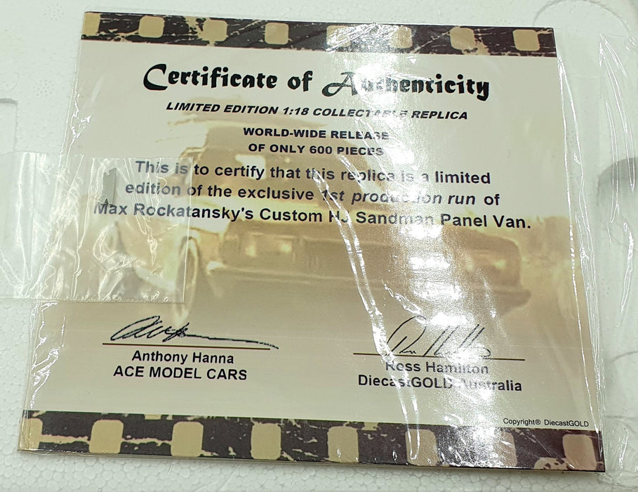 Ace Model Cars 1/18 Scale ACEGOLD2 - Mad Max Custom HJ Sandman - Red
