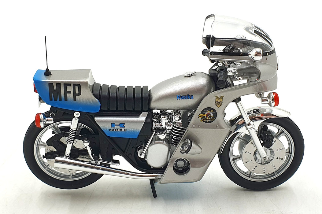 Ace Model Cars 1/18 Scale ACEZ1000 - Goose Kwaka Z1000 Police Bike - Silver
