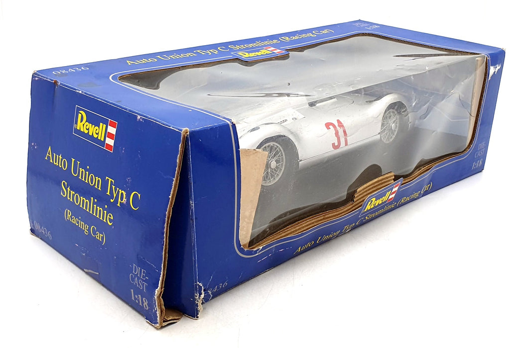 Revell 1/18 Scale 08436 Auto Union Typ C Stromline Racing Car #31 Silver