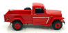 BOS Models 1/18 Scale Resin BOS267 - Jeep Pick-up Truck - Red