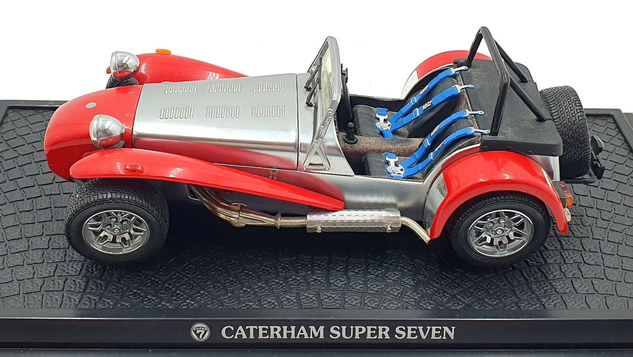 Kyosho 1/18 Scale Diecast 7020R - Caterham Super Seven - Silver/Red