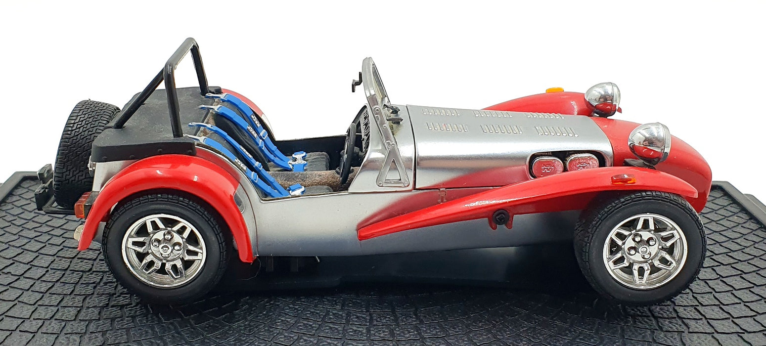 Kyosho 1/18 Scale Diecast 7020R - Caterham Super Seven - Silver/Red