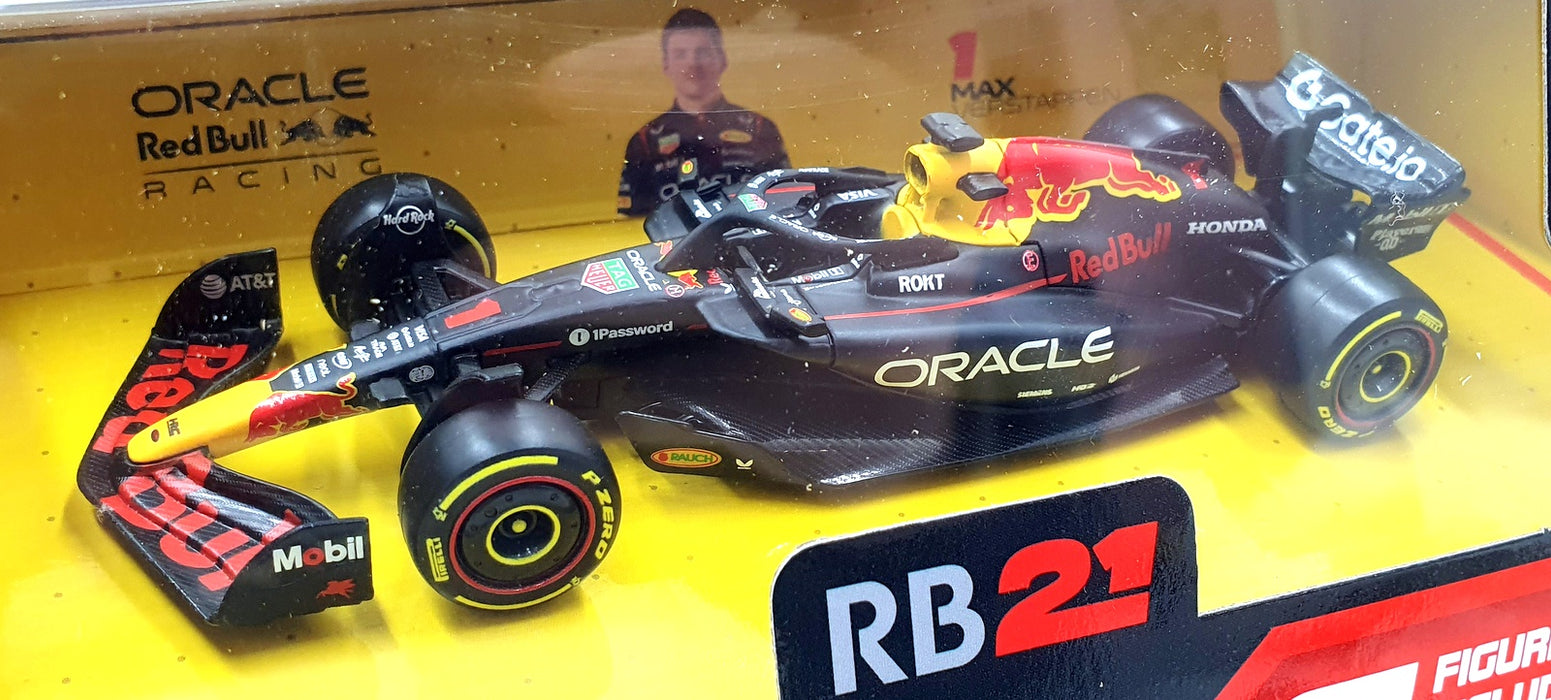 Burago 1/43 Scale 18-38459 F1 Pit Pass Diorama 2025 Red Bull RB21 #1 Verstappen