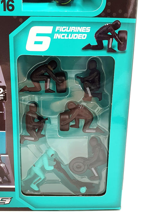 Burago 1/43 Scale 18-38458 - F1 Pit Pass Diorama 2025 Mercedes W16 #12 Antonelli